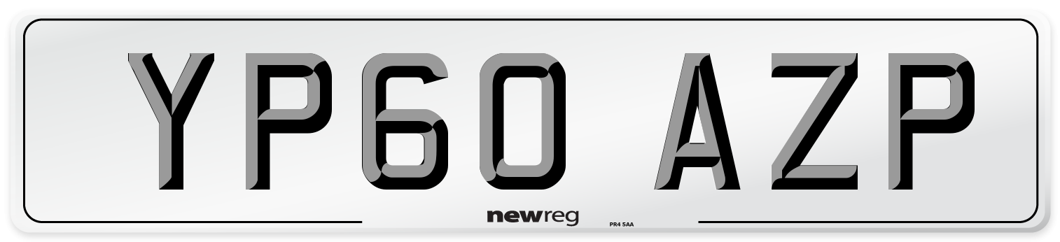 YP60 AZP Number Plate from New Reg